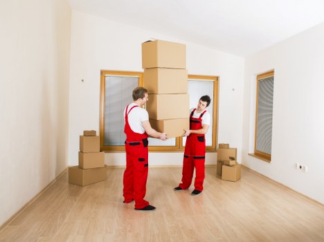 Customer assessing their moving needs with a truck